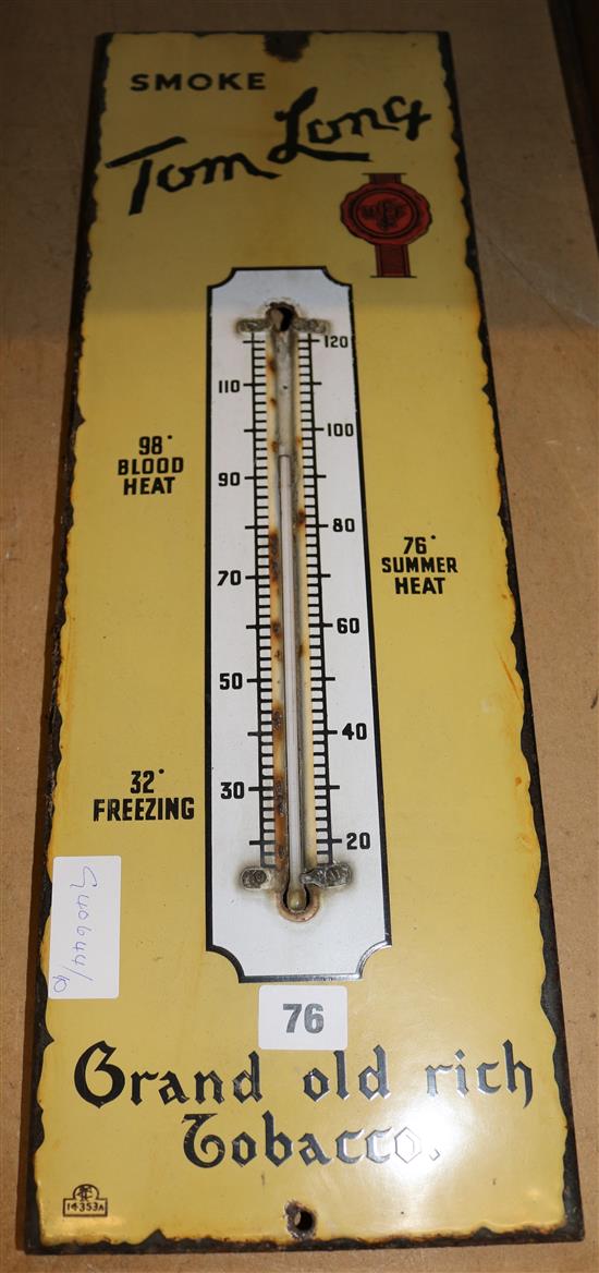 Thermometer Tom Long enamel sign